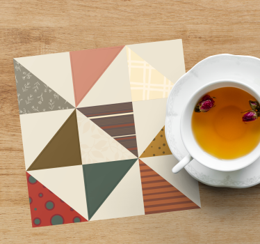 Dessous de verre segments de couleur géométriques - TenStickers