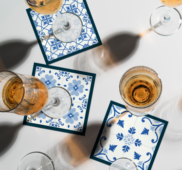 Dessous de verre style carrelage arabesque en pack - TenStickers