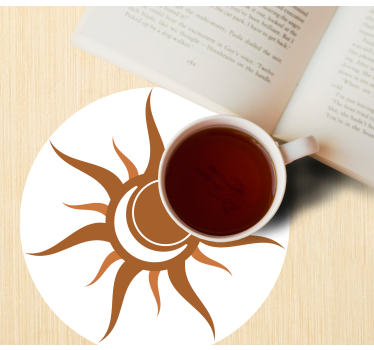 Dessous de verre symbole de soleil avec courbes - TenStickers