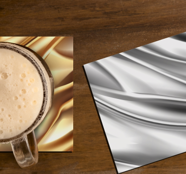 Dessous de verre vagues métalliques brillantes - TenStickers