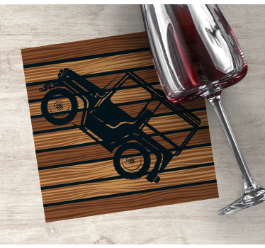 Dessous de verre véhicule tout-terrain vintage - TenStickers