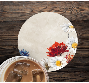 Dessous de verre vintage composition florale vibrante - TenStickers