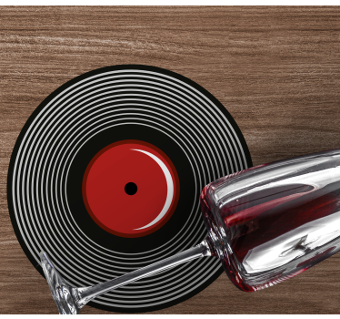 Dessous de verre vintage design disques vinyles rétro - TenStickers