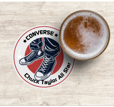 Dessous de verre vintage design graphique sneakers - TenStickers