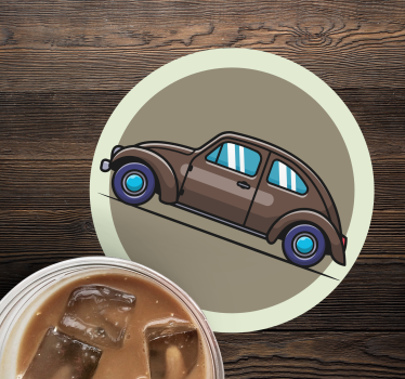 Dessous de verre vintage illustration de voiture vintage - TenStickers