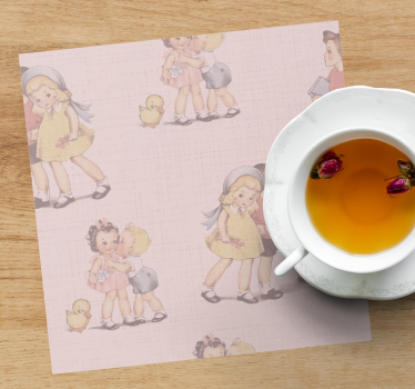 Dessous de verre vintage illustrations ludiques d'enfants - TenStickers