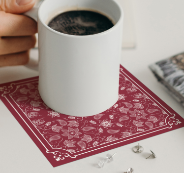 Dessous de verre vintage motif floral - TenStickers