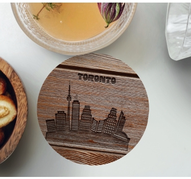 Dessous de verre vintage silhouette de toronto - TenStickers