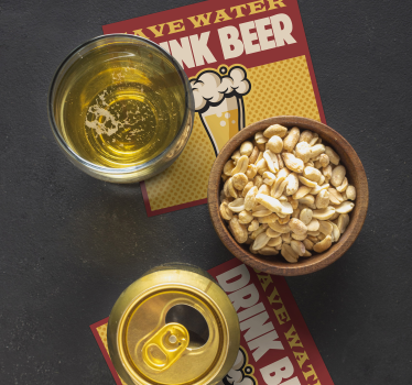 'Economiser l'eau boire de la bière' citation sous-bock - TenStickers