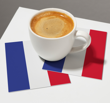Pack de deux dessous de verres drapeau français - TenStickers