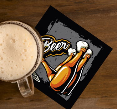 Sous-verre bière Bouteille de bière - TenStickers