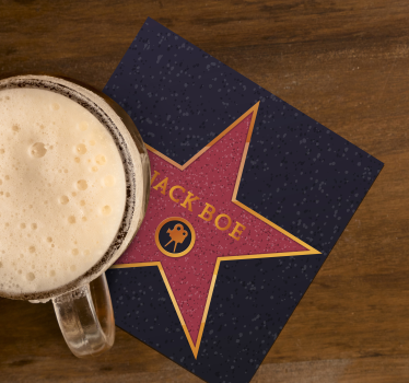 Sous-verre Etoile Hollywood personnalisable - TenStickers
