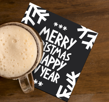 Sous-verre Joyeux noël et bonne année  - TenStickers