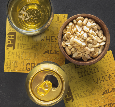 Sous-verres différents types de bière pour les bars - TenStickers