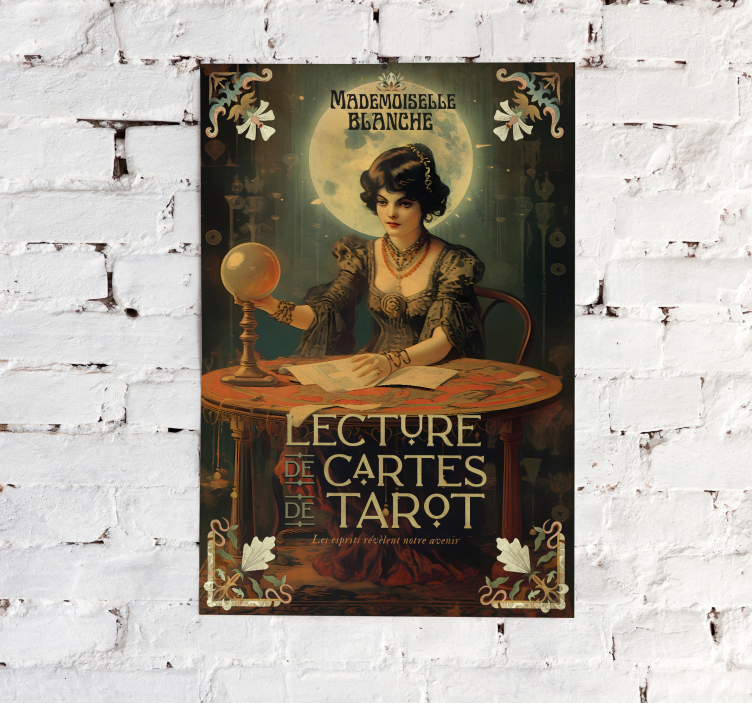 Poster vintage lectures de tarot - TenStickers