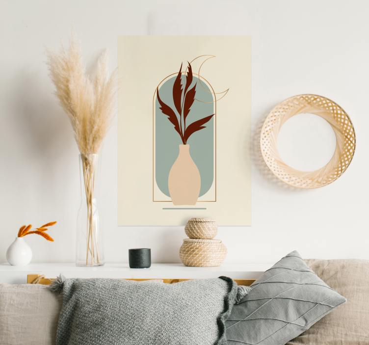 Poster dessin plante style boho - TenStickers