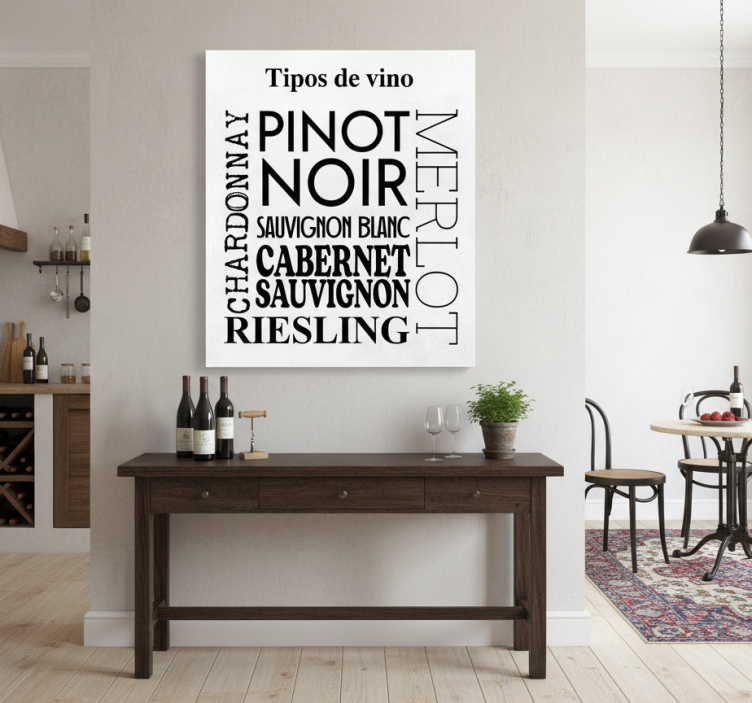 Affiche cuisine types de vin - TenStickers