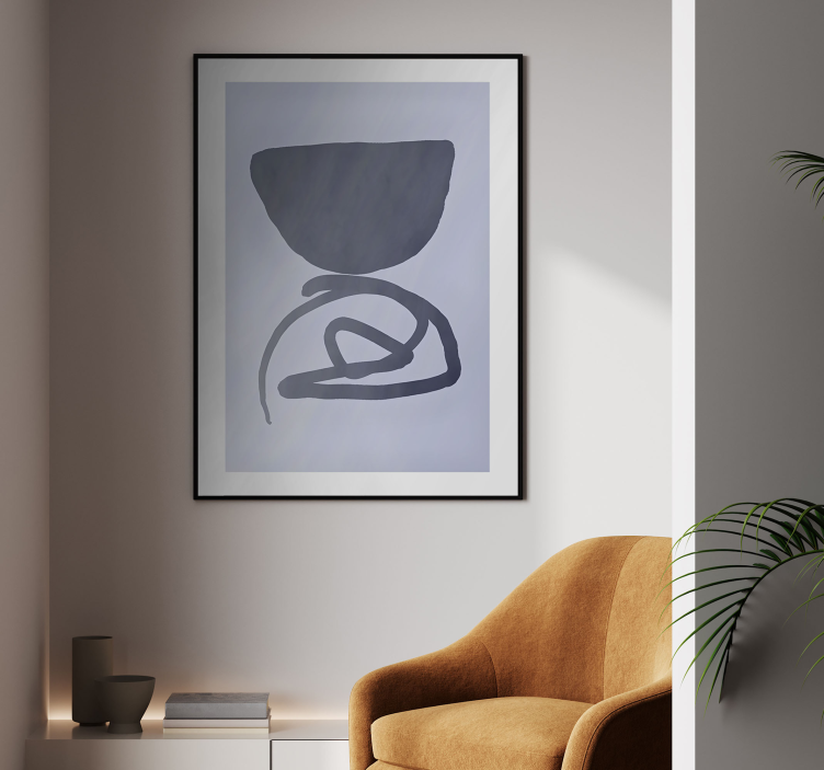 Affiche abstraite cadre violet - TenStickers