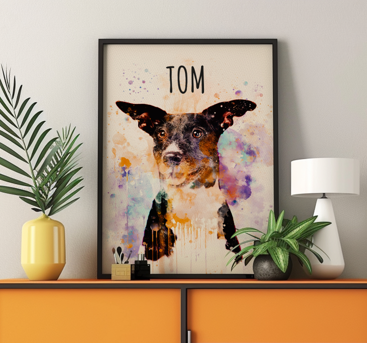 Affiche animaux art aquarelle personnalisé - TenStickers