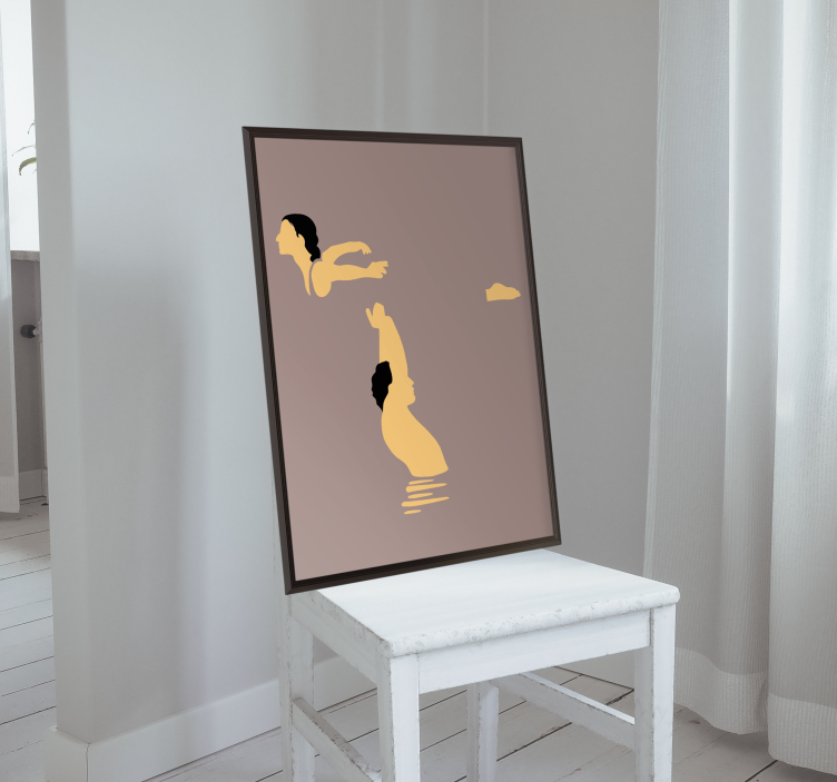 Poster film années 80 danseurs dans lac - TenStickers