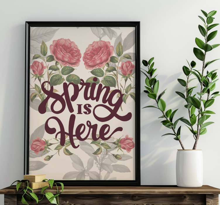 Affiche fleurs le printemps est là - TenStickers