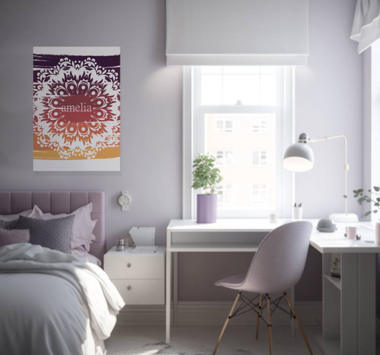 Poster mandala prénom personnalisable  - TenStickers