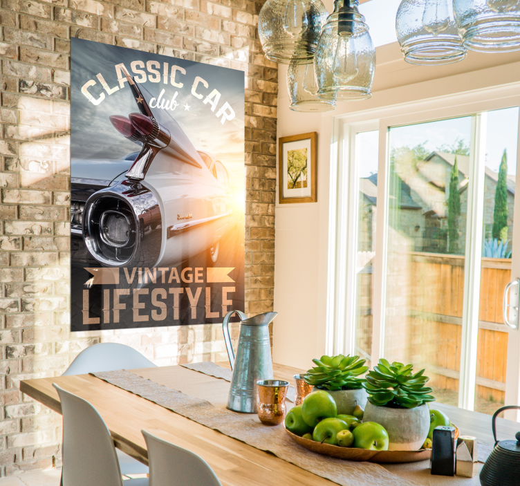 Poster motif club voitures classiques - TenStickers
