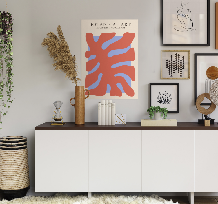 Poster motif dessin corail - TenStickers