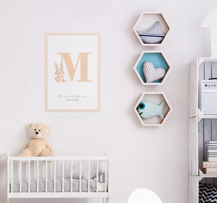 Poster personnalisable initiale - TenStickers
