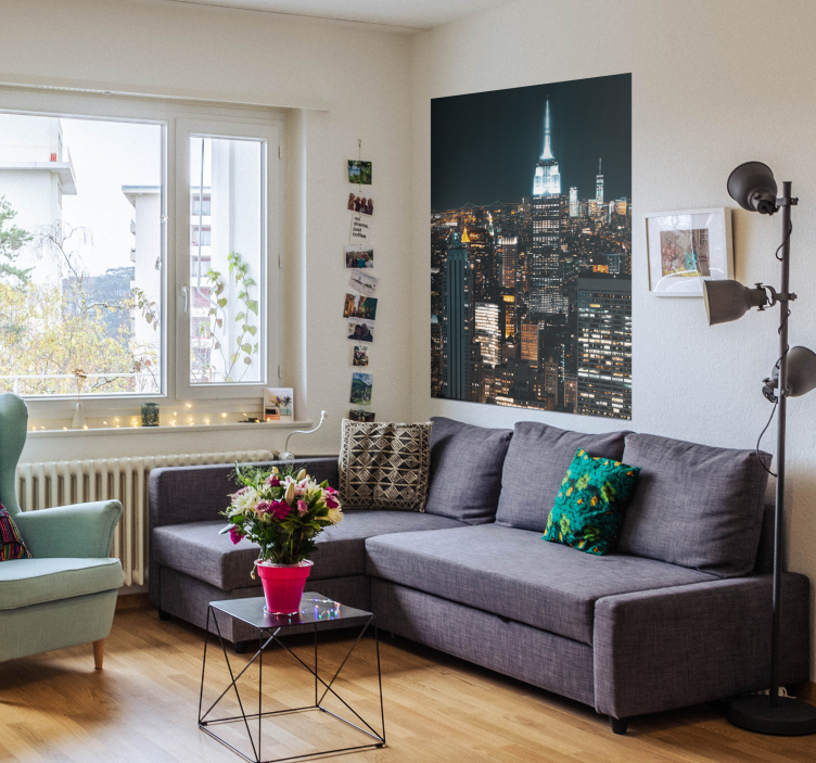 Poster photo New York de nuit - TenStickers