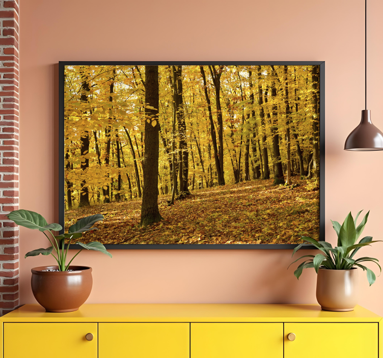 Poster photo réaliste forêt en automne - TenStickers