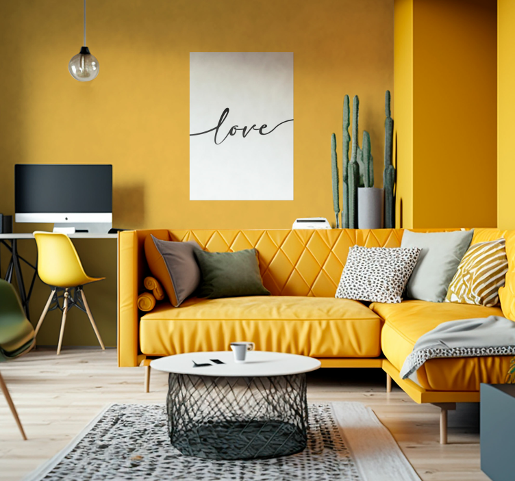 Poster texte mot Amour - TenStickers