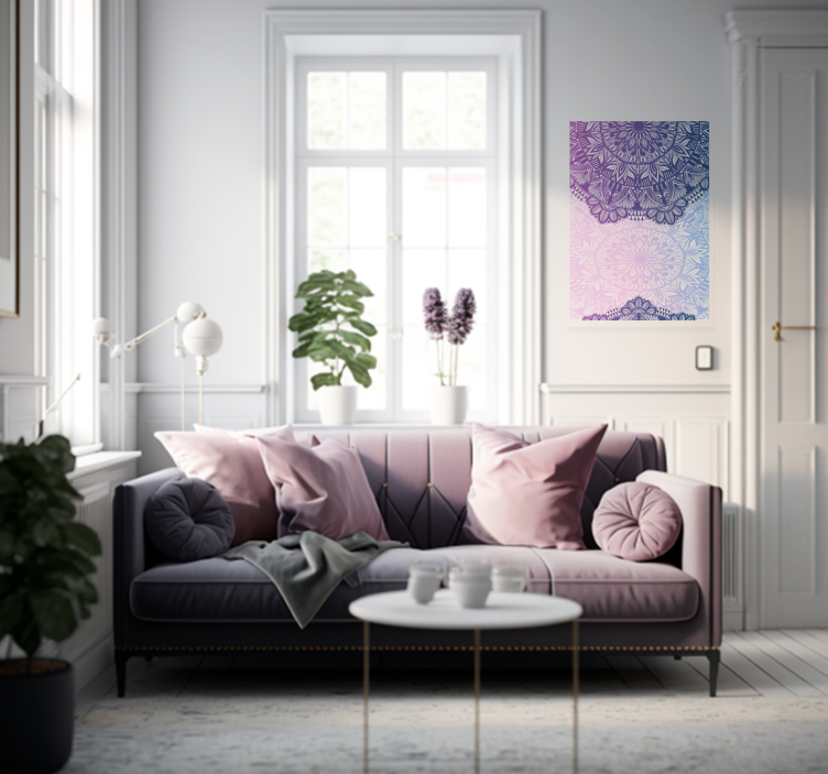Poster zen mandala couleur violette - TenStickers