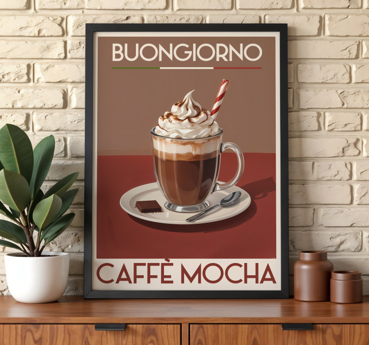 Affiche vintage café mocha - TenStickers