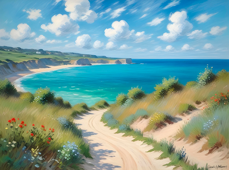 Poster paysage belle vue sur la mer - TenStickers