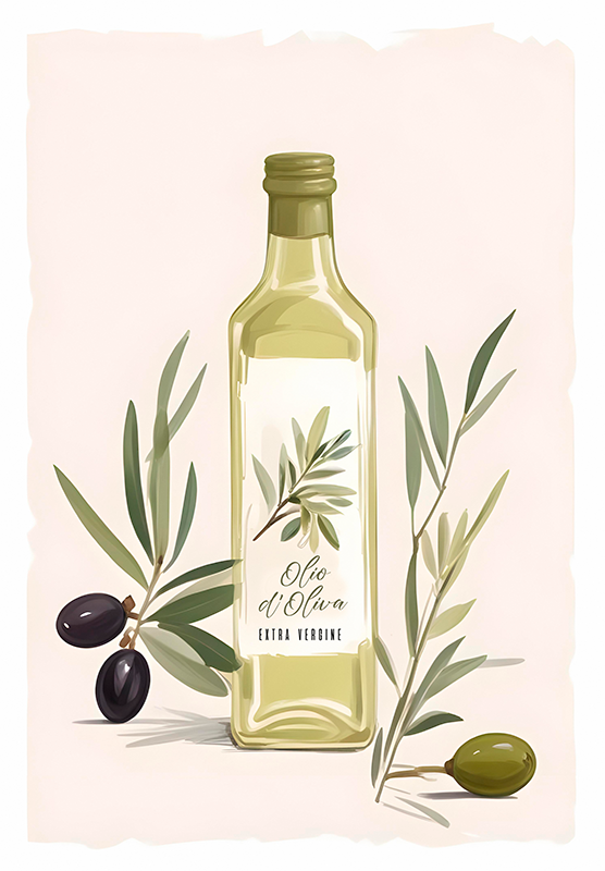 Affiche bouteille d'huile d'olive - TenStickers