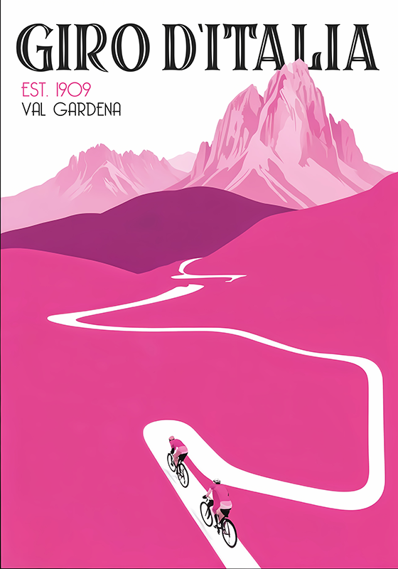 Affiche cyclisme val gardena - TenStickers