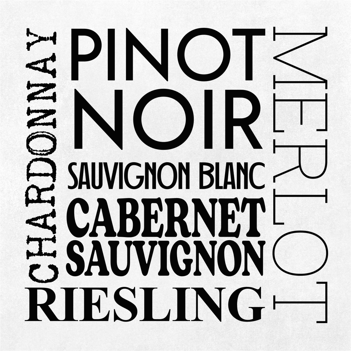 Affiche cuisine types de vin - TenStickers