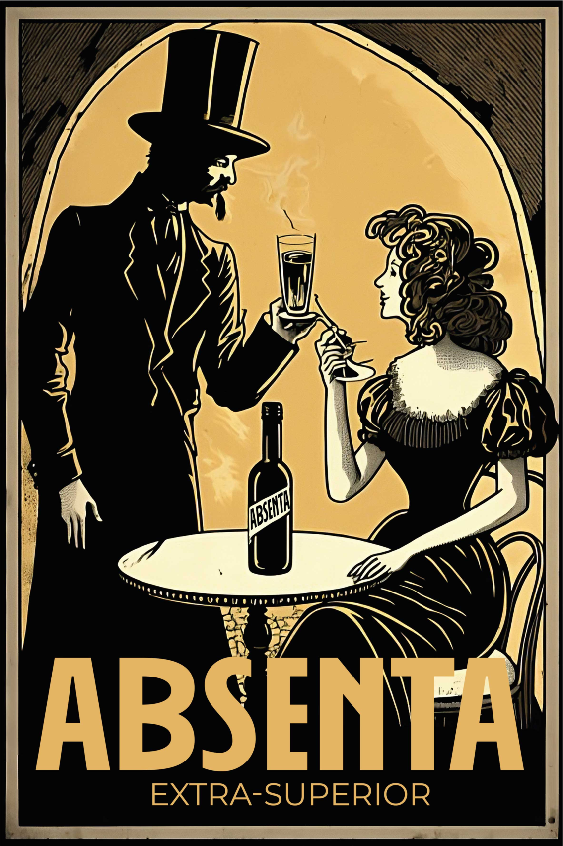 Affiche cuisine licor absinthe - TenStickers