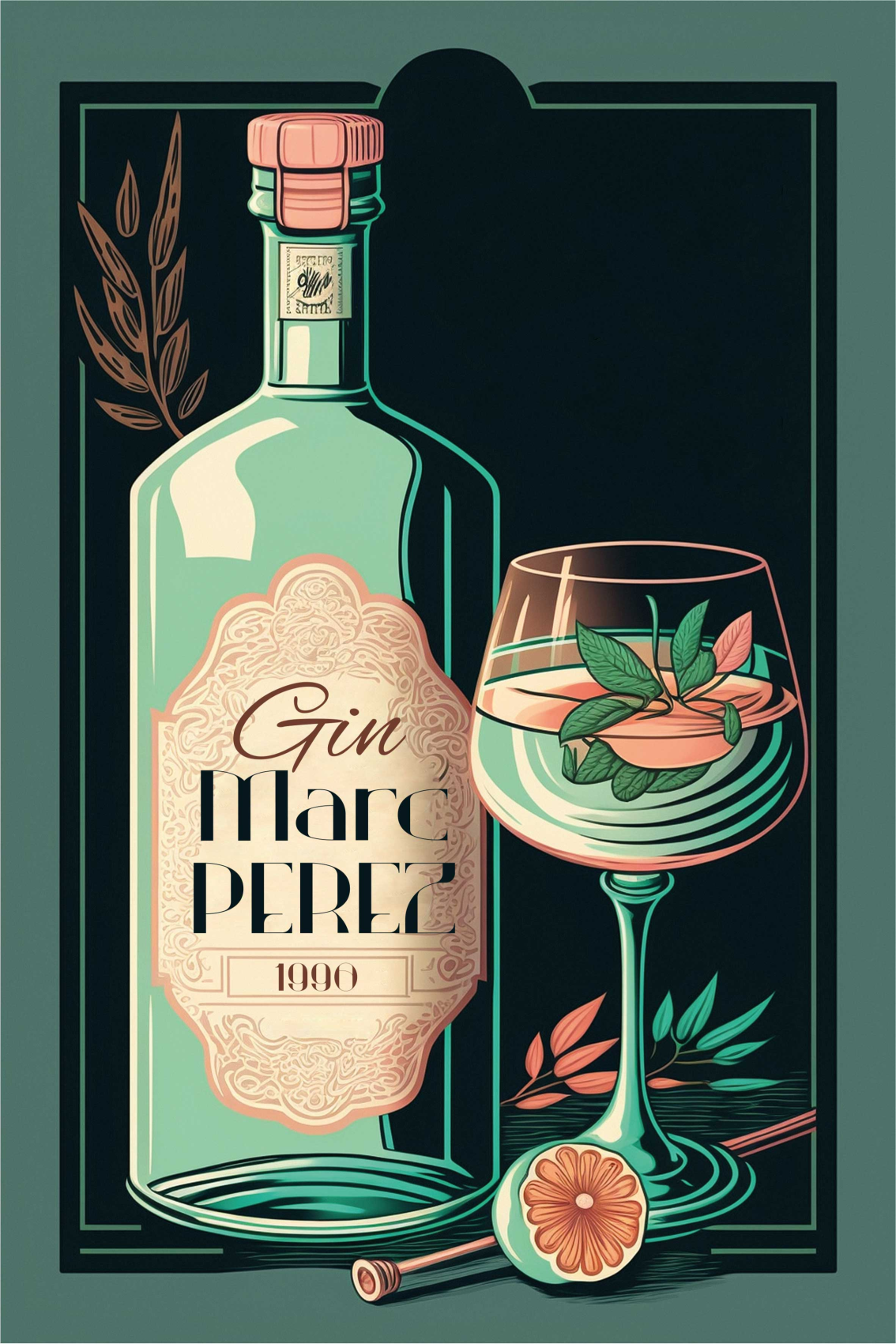 Affiche cuisine gintonic décorative pour votre intérieur - TenStickers
