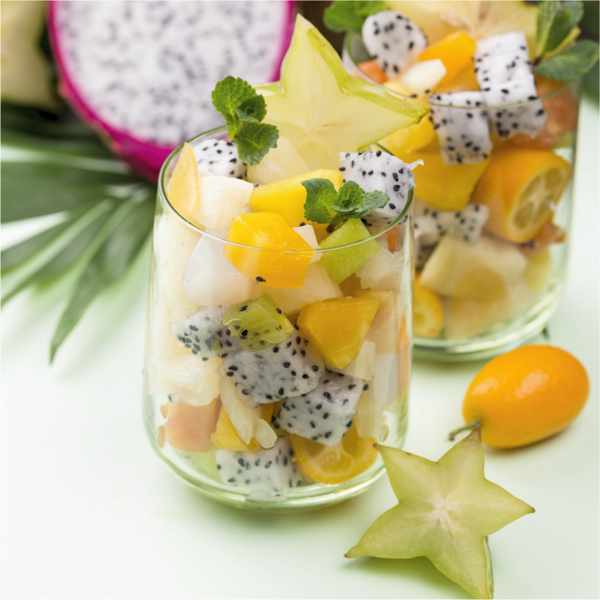 Affiche cuisine verres verts et mangue - TenStickers