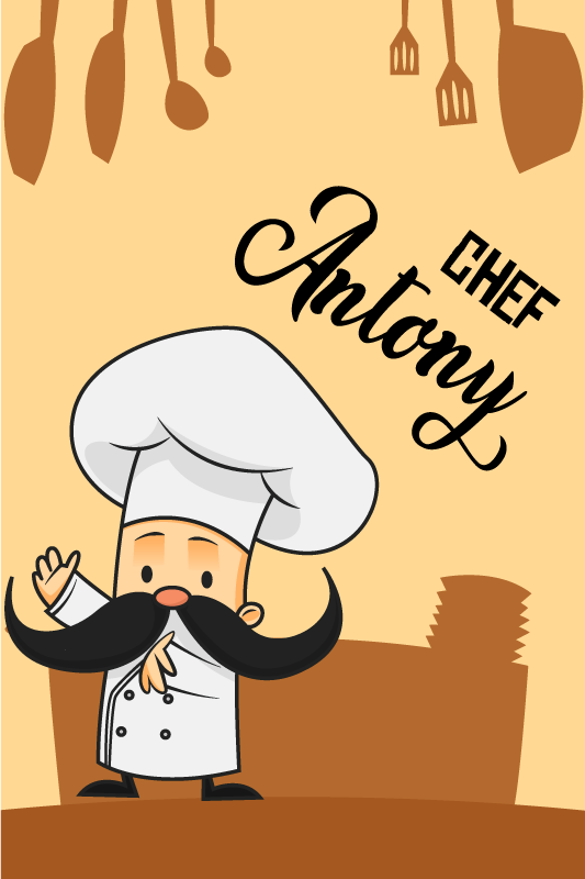 Affiche cuisine chef personnalisé - TenStickers