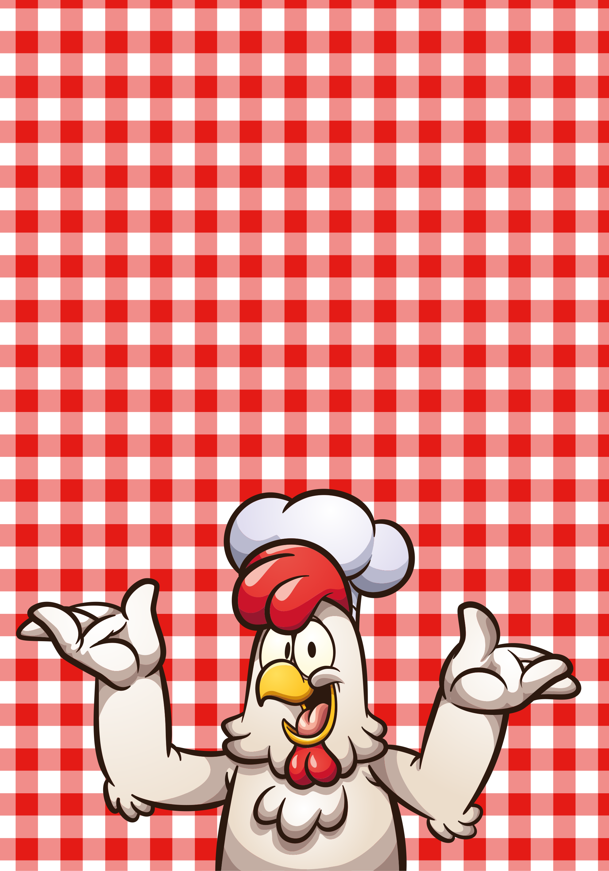 Affiche cuisine poule cartoon chef - TenStickers
