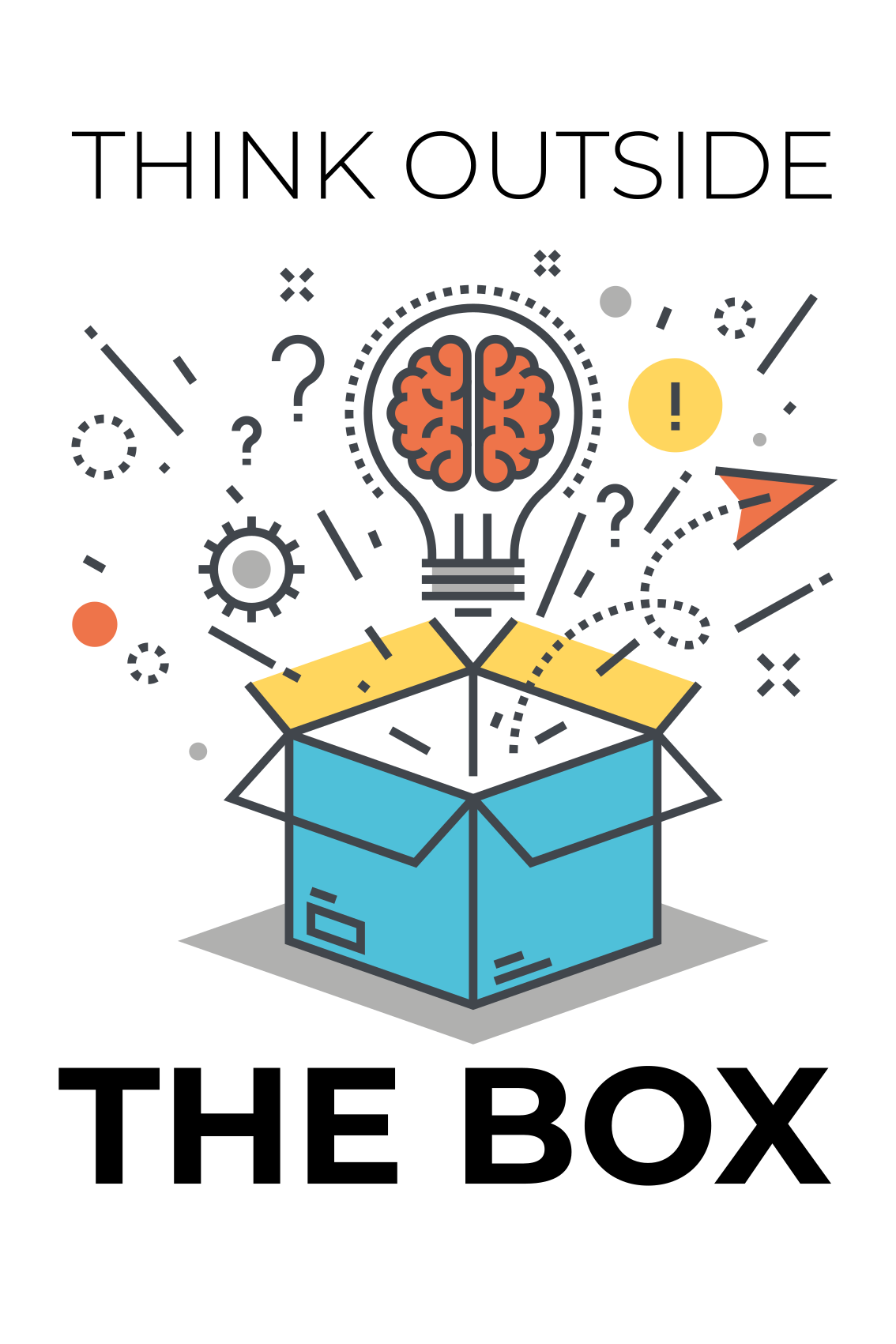 Affiche bureau pensez en dehors des sentiers battus - TenStickers