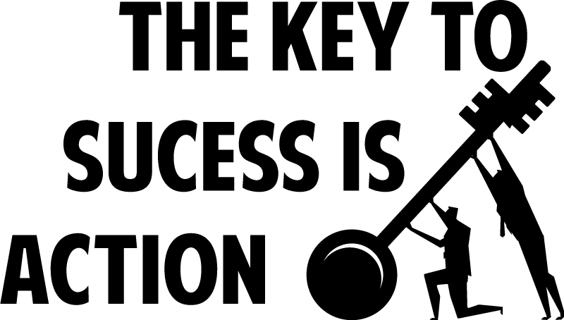 Affiche bureau le succès est une action - TenStickers