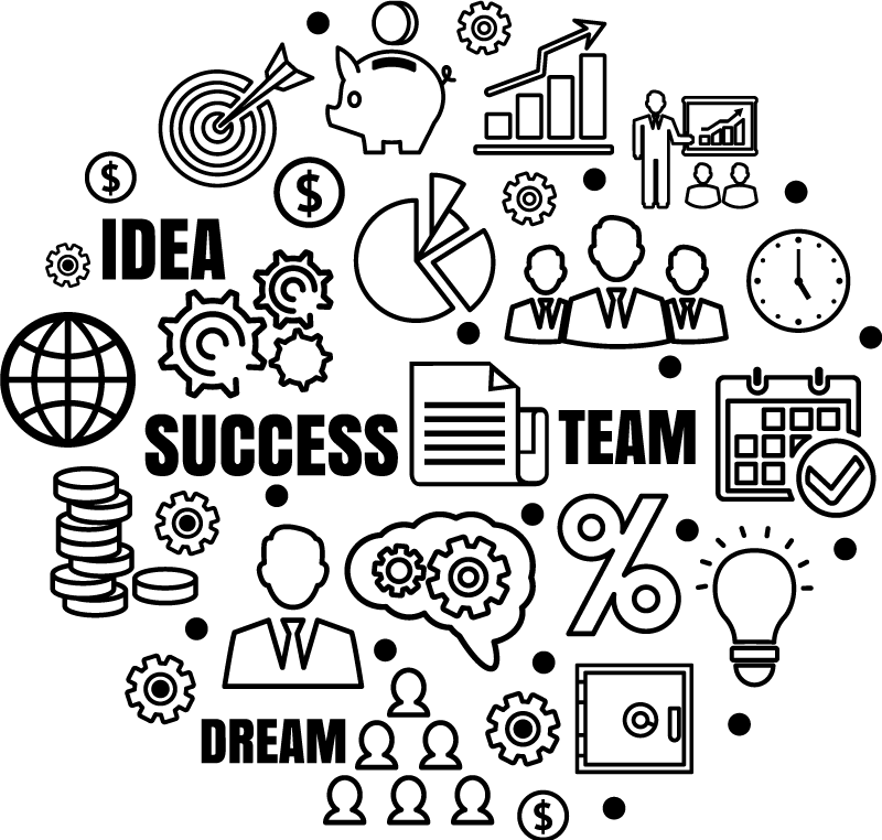 Affiche bureau idéogramme professionnel - TenStickers