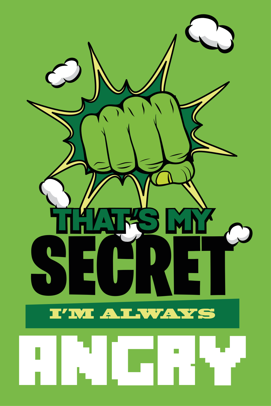 Poster chambre ado je suis toujours en colère - TenStickers