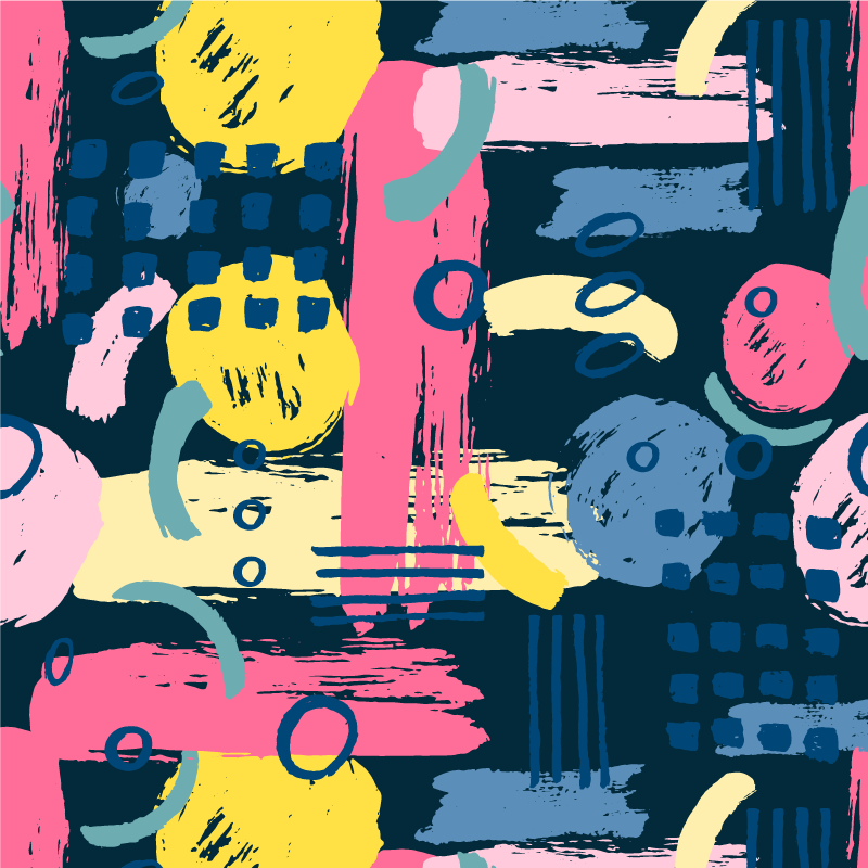 Affiche pour salon abstrait coloré - TenStickers