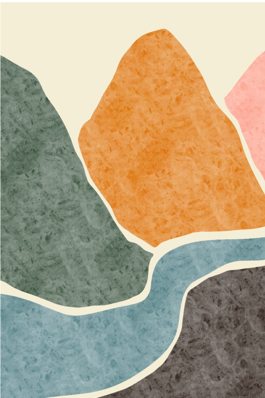 Affiche pour salon peinture moderne abstraite - TenStickers