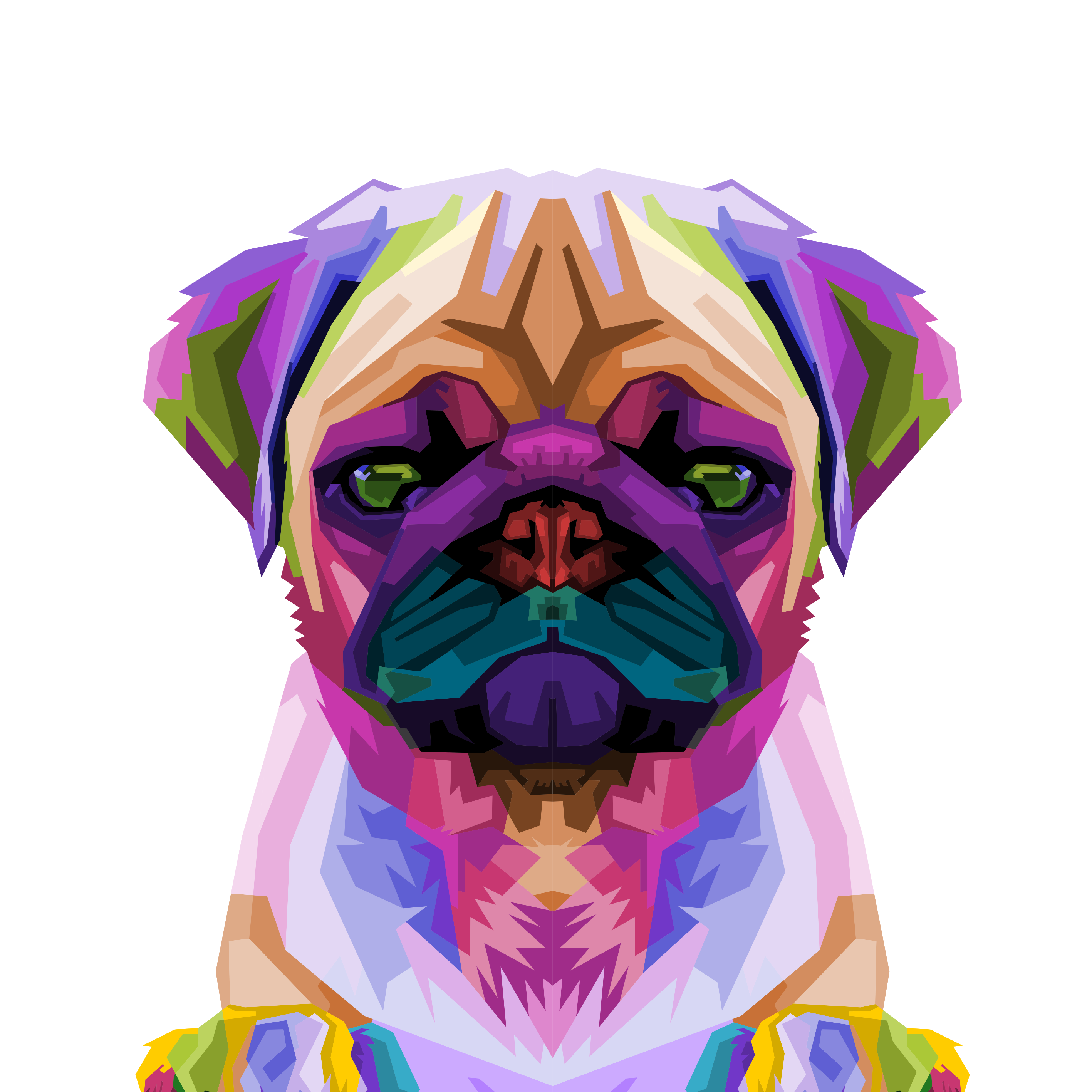Affiche pour salon pug en pop art - TenStickers